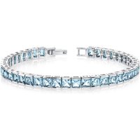 Swiss Blue Topaz Legacy Compact Tennis Bracelet in Sterling Silver