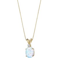 Opal and Diamond Bejewel Pendant Necklace in 9ct Gold