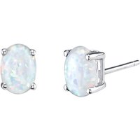 Opal Bejewel Simplicity Stud Earrings in 9ct White Gold