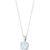 Opal Intuition Simplicity Pendant Necklace in 9ct White Gold