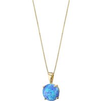 Blue Opal Intuition Simplicity Pendant Necklace in 9ct Gold
