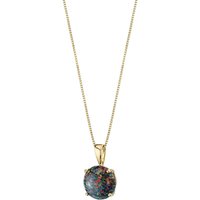 Black Opal Intuition Simplicity Pendant Necklace in 9ct Gold