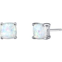 Opal Cherish Simplicity Earrings in 9ct White Gold