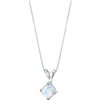 Opal Petite Cherish Simplicity Pendant Necklace in 9ct White Gold