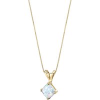 Opal Petite Cherish Simplicity Pendant Necklace in 9ct Gold