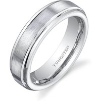 Ruby amp Oscar Enjoy 71% Off Mens 5mm Tungsten Ring with Flat Edge and Brushed Finish