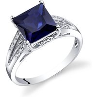 Sapphire and Diamond Legacy Ornate Ring in 9ct White Gold