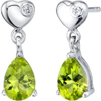 Peridot Allure Drop Earrings in Sterling Silver