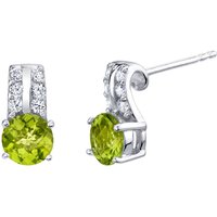 Peridot Intuition Quill Stud Earrings in Sterling Silver