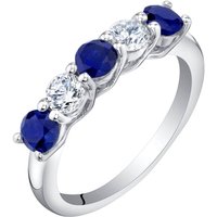 Sapphire Intuition Cinco Ring in Sterling Silver