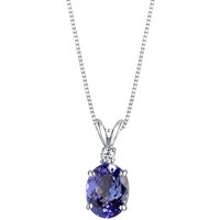 Tanzanite and Diamond Bejewel Pendant Necklace in 9ct White Gold