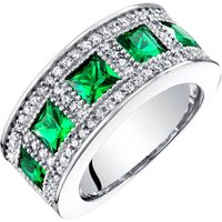 Emerald CZ Ring in Sterling Silver