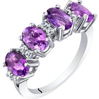 Amethyst Bejewel Cuatro Ring in Sterling Silver