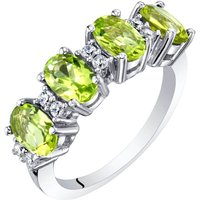 Peridot Bejewel Cuatro Ring in Sterling Silver