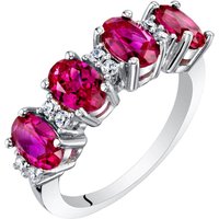 Ruby Bejewel Cuatro Ring in Sterling Silver