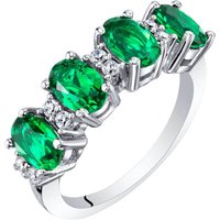 Emerald Bejewel Cuatro Ring in Sterling Silver