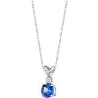 Tanzanite Intuition Pendant Necklace in 9ct White Gold