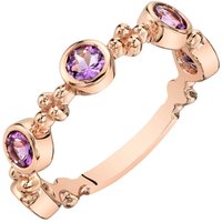 Amethyst Prismic Stackable Ring in Sterling Silver