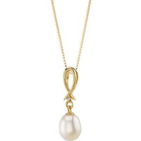 Pearl Sea Essence Ichthus Pendant Necklace in 9ct Gold