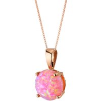Pink Opal Intuition Simplicity Pendant Necklace in 9ct Rose Gold