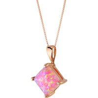 Pink Opal Legacy Simplicity Pendant Necklace in 9ct Rose Gold