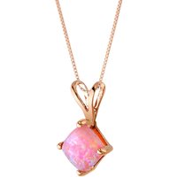 Pink Opal Petite Cherish Simplicity Pendant Necklace in 9ct Rose Gold