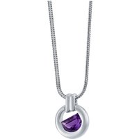 Mens Amethyst Visionary Pendant Necklace in Sterling Silver