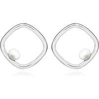 Pearl Mesmerise Stud Earrings in Sterling Silver
