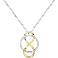CZ Infinity Dusk Pendant Necklace in Sterling Silver
