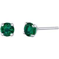 Emerald Petite Intuition Simplicity Stud Earrings in 9ct White Gold