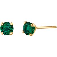 Emerald Petite Intuition Simplicity Stud Earrings in 9ct Gold