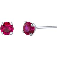 Ruby Petite Intuition Simplicity Stud Earrings in 9ct White Gold