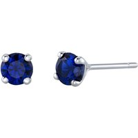 Sapphire Petite Intuition Simplicity Stud Earrings in 9ct White Gold