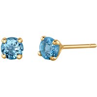 Swiss Blue Topaz Petite Intuition Simplicity Stud Earrings in 9ct Gold