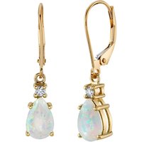Opal and Diamond Modest Regality Earrings in 9ct Gold