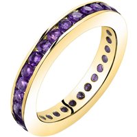 Amethyst Intuition Eternity Ring, 9ct Gold Plated
