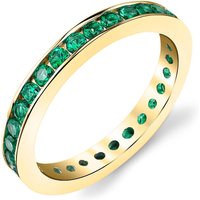 Emerald Devotion Eternity Ring, 9ct Gold Plated