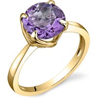 Amethyst Intuition Simplicity Ring, 9ct Gold Plated