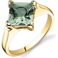 Green Amethyst Legacy Simplicity Ring, 9ct Gold Plated