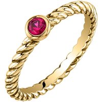 Ruby Prismic Bezel Stackable Ring, 9ct Gold Plated