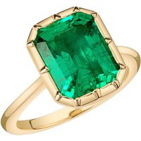 Emerald Cut Colombian Emerald Ring in 9ct Gold