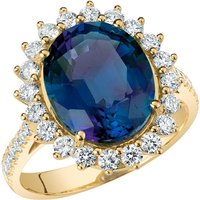 Prestige Alexandrite and Diamond Sunburst Signature Ring in 9ct Gold