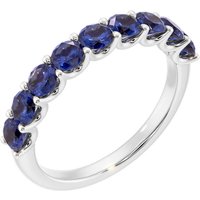 Sapphire Half Eternity Ring in 9ct White Gold