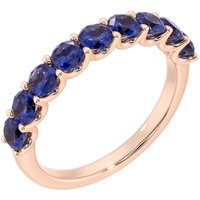 Sapphire Half Eternity Ring in 9ct Rose Gold