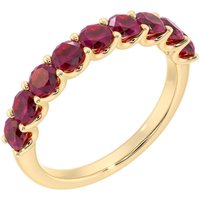 Ruby Half Eternity Ring in 9ct Gold