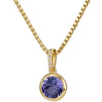 Tanzanite and Diamond Finesse Pendant Necklace in 9ct Gold