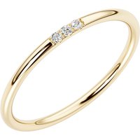 Diamond Stackable Delicacy Trio Ring, 9ct Gold Plated