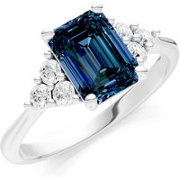 Alexandrite and Diamond Antique Inspired Design Ring in 18ct White Gold