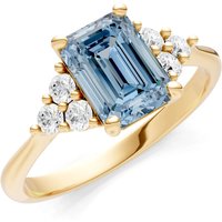 Aquamarine and Diamond Antique Inspired Design Ring in 9ct Gold