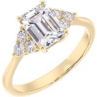 Moissanite and Diamond Antique Inspired Design Ring in 18ct Gold